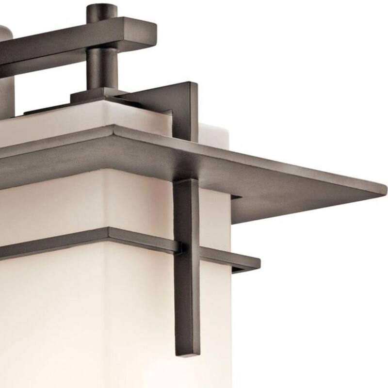 Lámpara de pared KICHLER Caterham de 14.75 pulgadas con 1 luz en bronce antiguo para exteriores, cableado duro, sin focos incluidos (paquete de 1) - 49643OZ