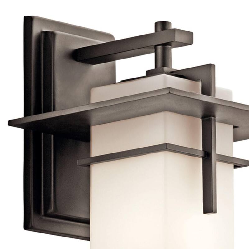 Lámpara de pared KICHLER Caterham de 14.75 pulgadas con 1 luz en bronce antiguo para exteriores, cableado duro, sin focos incluidos (paquete de 1) - 49643OZ