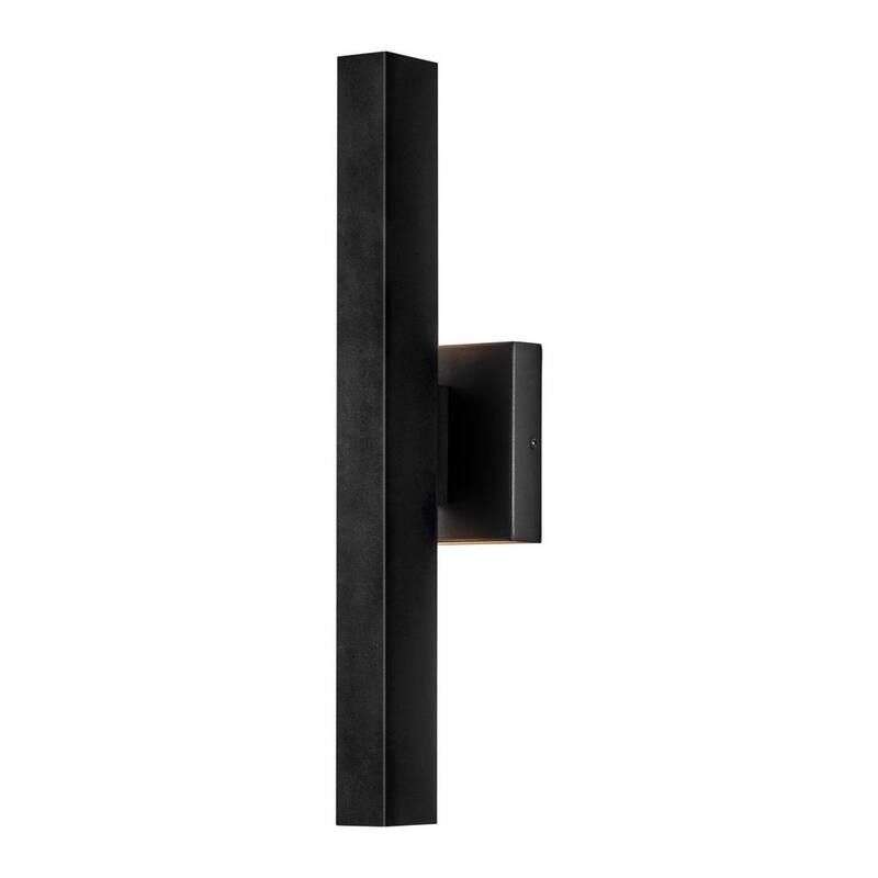 RRTYO Edith 1-Light 20 in. Negro Moderno Lámpara de Pared Lineal Integrada LED Interior/Exterior - 81010000045178