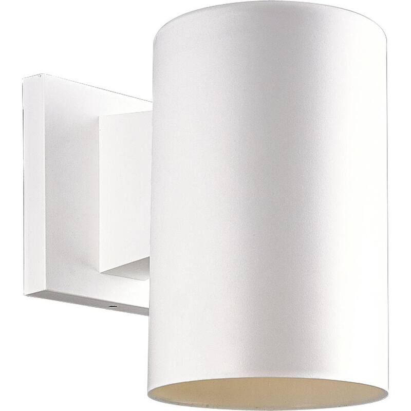 Colección de cilindros de iluminación Progress 5" Linterna de pared moderna exterior blanca polimérica - P5712-30