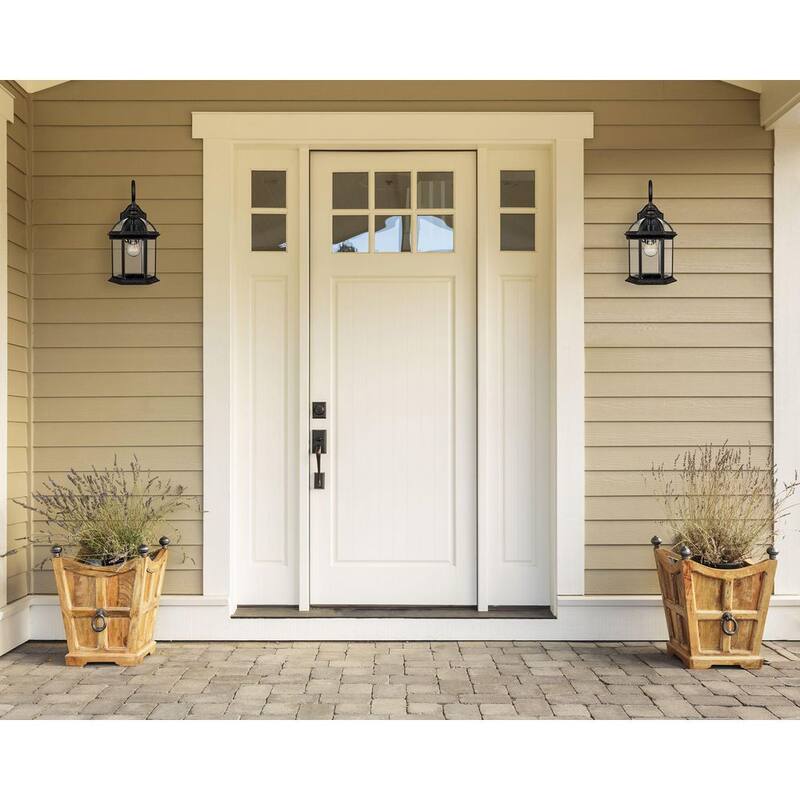 Bel Air Lighting Wentworth Lámpara de pared exterior pequeña con luz de 1 foco en acabado óxido y vidrio transparente (paquete de 2) - 4181-2 RT