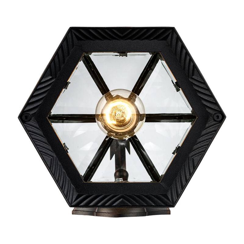 Bel Air Lighting Wentworth Lámpara de pared exterior pequeña con luz de 1 foco en acabado óxido y vidrio transparente (paquete de 2) - 4181-2 RT