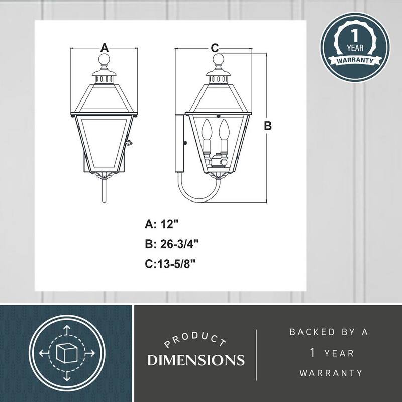 Lámpara de pared exterior tipo farol VAXCEL Nottingham con 3 luces en negro y cristal transparente - T0080