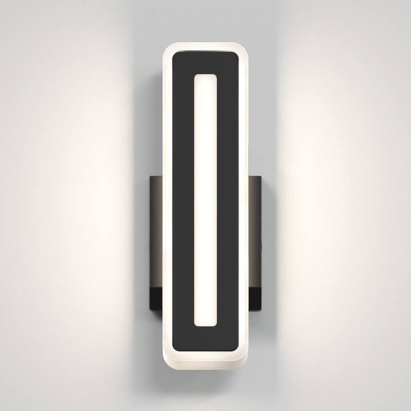Artika Evasion Negro Moderno 3 CCT Integrado LED Luz para garaje y porche con cableado duro Linterna de luz de pared - OUT-EVC-BL