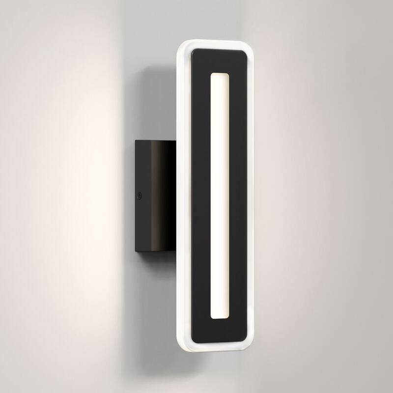 Artika Evasion Negro Moderno 3 CCT Integrado LED Luz para garaje y porche con cableado duro Linterna de luz de pared - OUT-EVC-BL