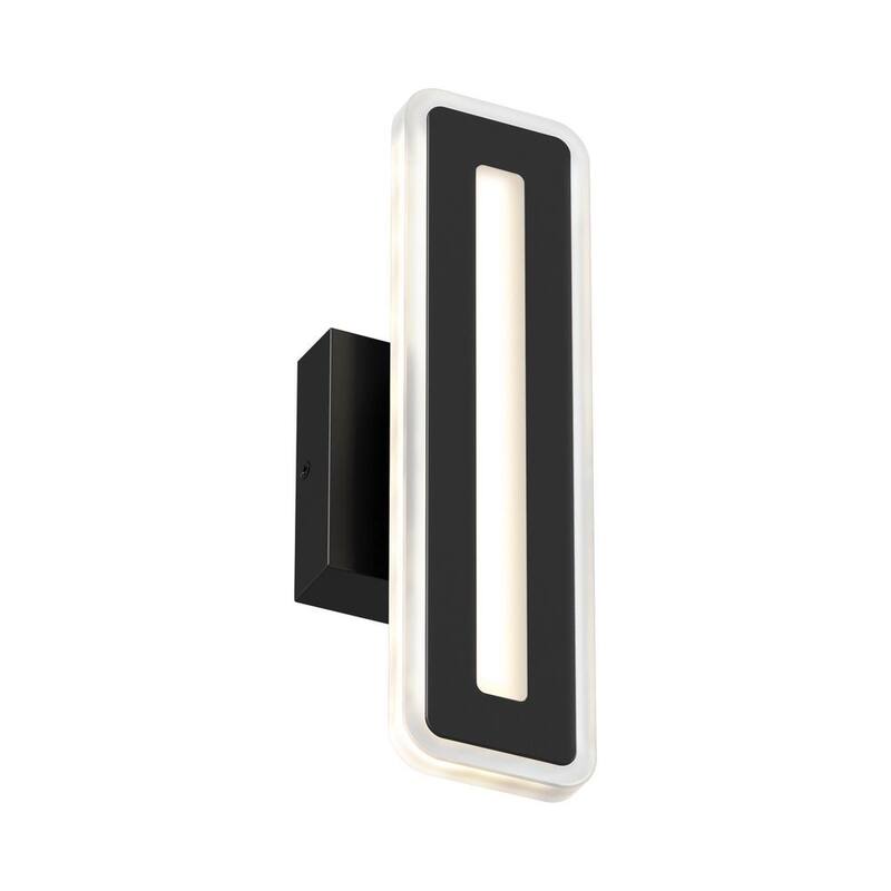 Artika Evasion Negro Moderno 3 CCT Integrado LED Luz para garaje y porche con cableado duro Linterna de luz de pared - OUT-EVC-BL