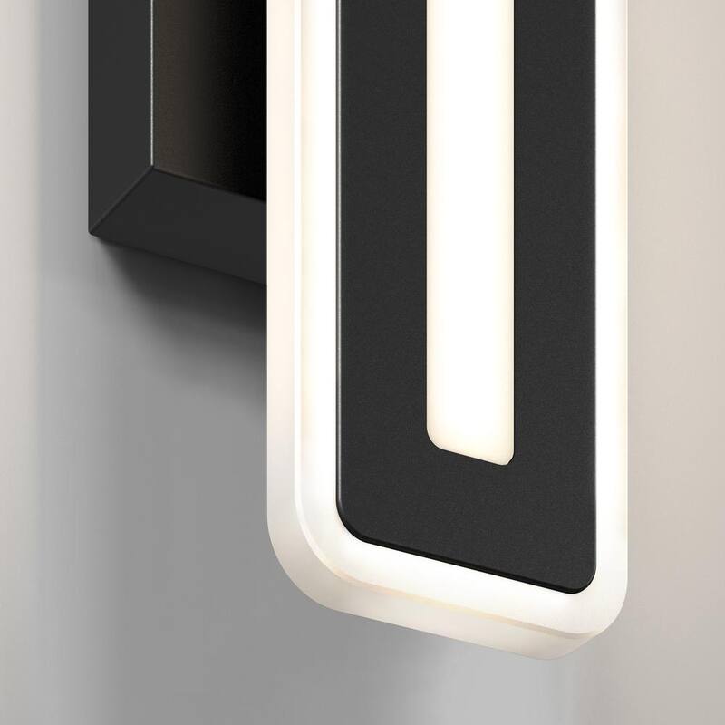 Artika Evasion Negro Moderno 3 CCT Integrado LED Luz para garaje y porche con cableado duro Linterna de luz de pared - OUT-EVC-BL