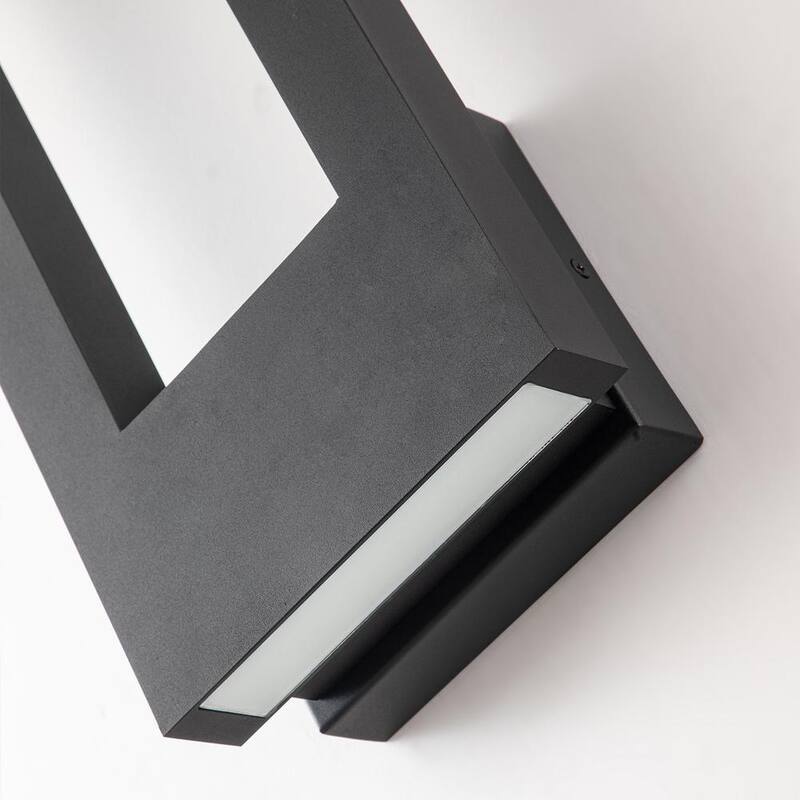 EDISLIVE Lámpara de pared exterior integrada moderna LED Barry de 2 luces en color negro - 81010000046858