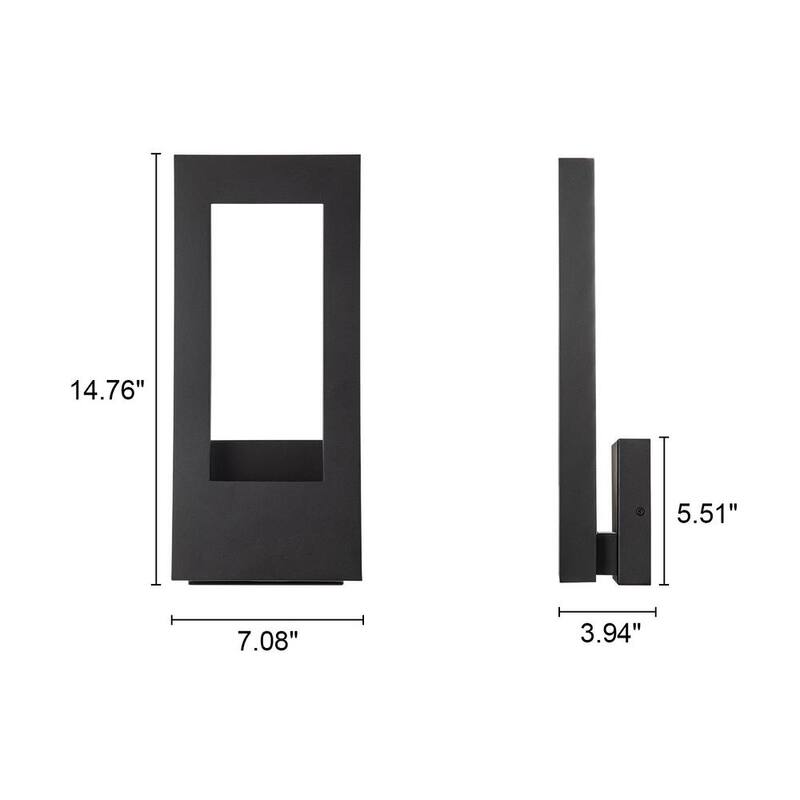 EDISLIVE Lámpara de pared exterior integrada moderna LED Barry de 2 luces en color negro - 81010000046858