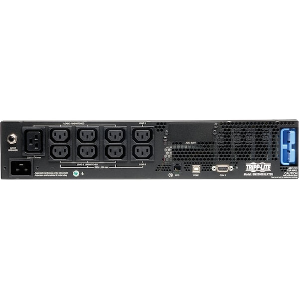 Tripp Lite Smart UPS, 3000VA, Line Interactive, Out: 200/208/220/230/240V AC In: 200/208/220/230/240V AC - SMX3000XLRT2UA