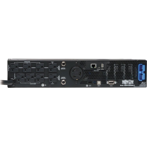 Tripp Lite UPS System, 3kVA, Line Interactive, Out: 110/115/120V AC In: 120V AC - SMART3000RM2UN