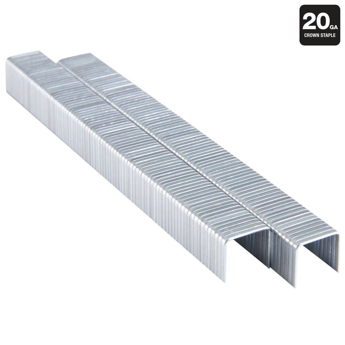 Grapas galvanizadas de 3/8 pulgadas x 7/16 pulgadas de corona 20 GA Fastenstrong, 5040 piezas - 57380