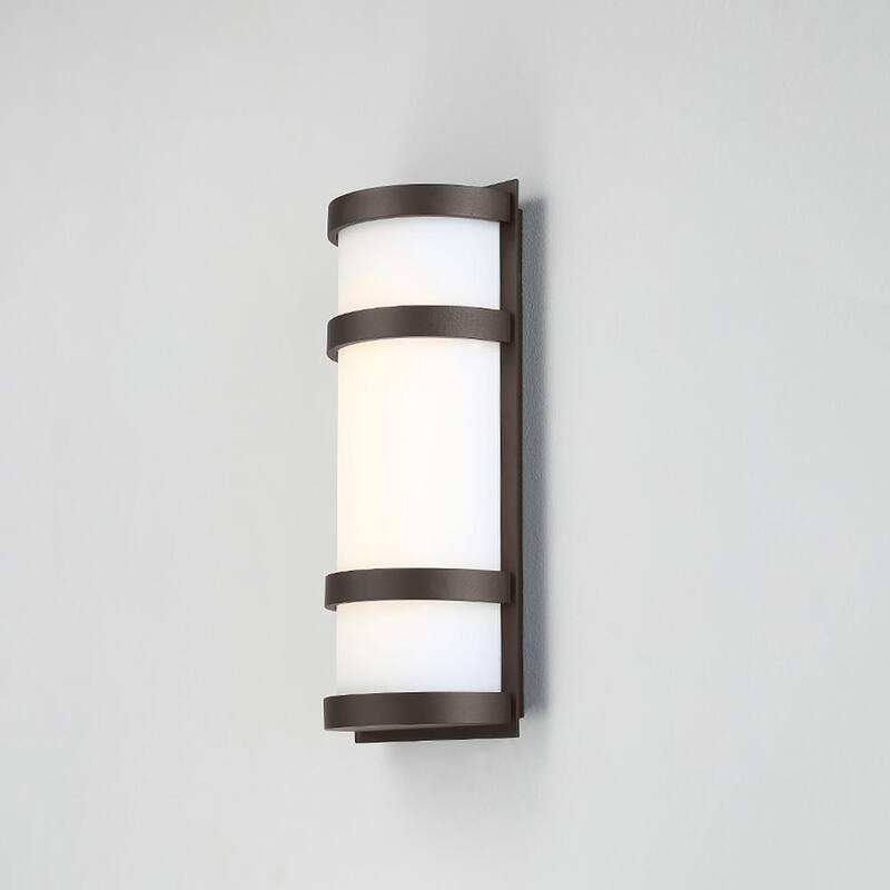 WAC Lighting Latitude 14 in. Bronce Lámpara de Pared Exterior LED Integrada, 3000K - WS-W52614-BZ