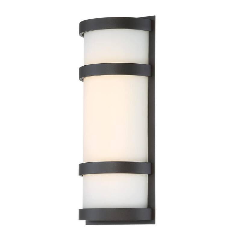 WAC Lighting Latitude 14 in. Bronce Lámpara de Pared Exterior LED Integrada, 3000K - WS-W52614-BZ