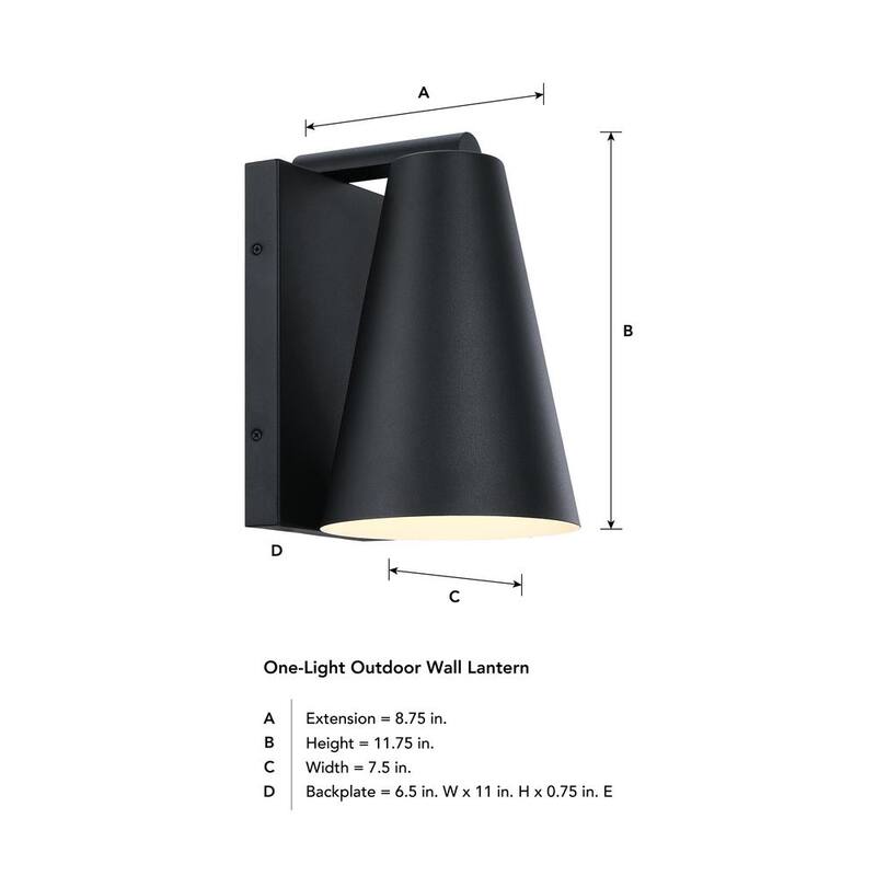 Linterna de candelabro de pared Designers Fountain Cedar Mist Negro Dark Sky para exteriores, con cableado duro y sin focos incluidos - D326M-11EW-BK