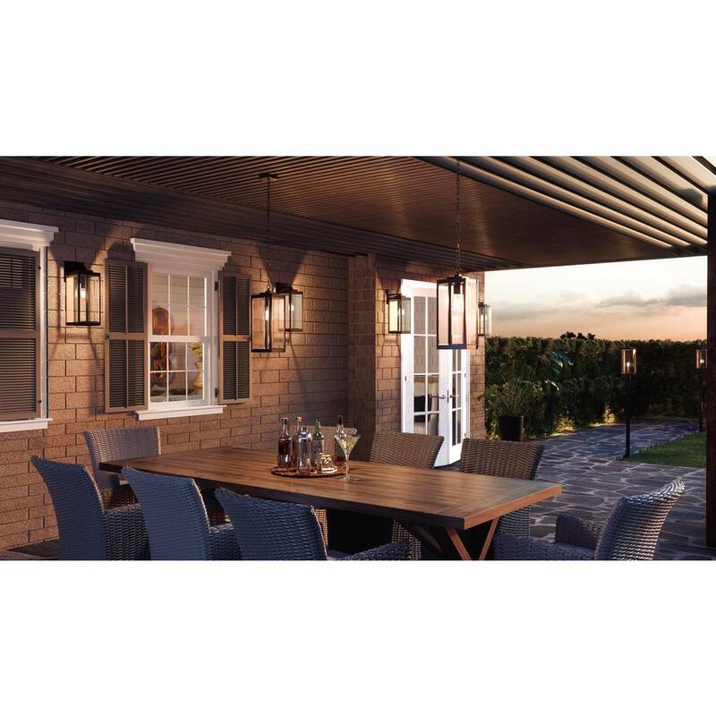 Lámpara de pared exterior Quoizel Westover de 1 luz en negro tierra - WVR8407EK