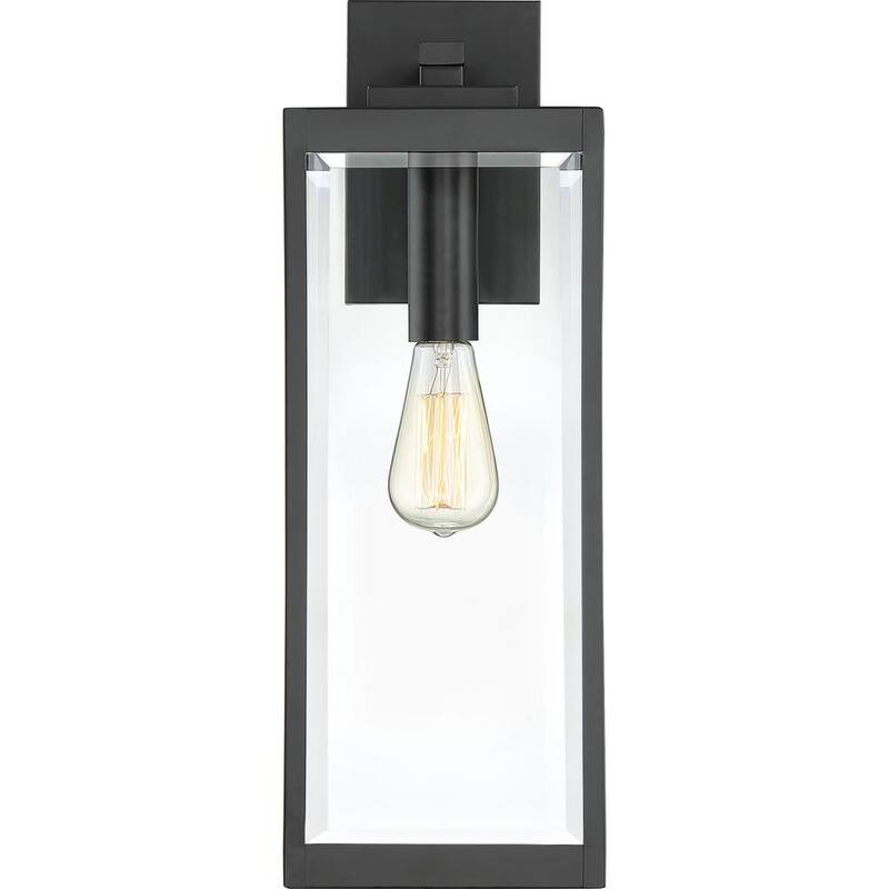 Lámpara de pared exterior Quoizel Westover de 1 luz en negro tierra - WVR8407EK