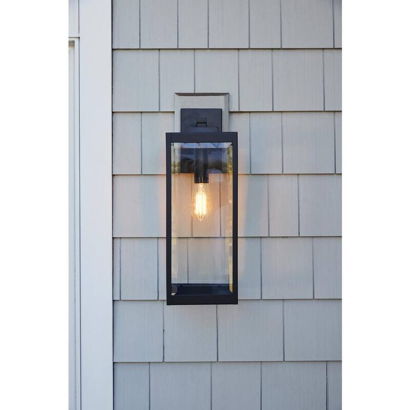 Lámpara de pared exterior Quoizel Westover de 1 luz en negro tierra - WVR8407EK