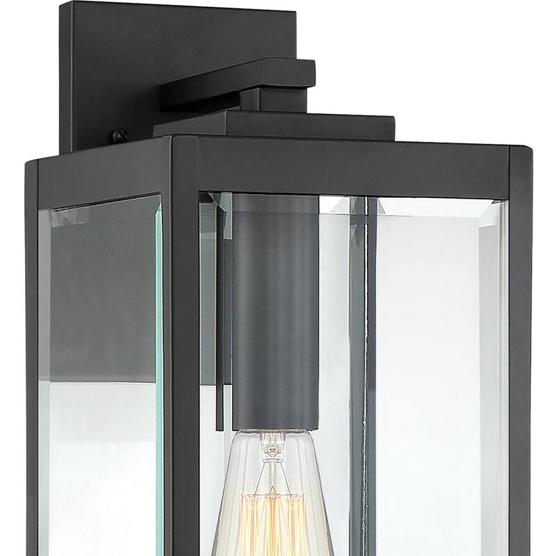 Lámpara de pared exterior Quoizel Westover de 1 luz en negro tierra - WVR8407EK