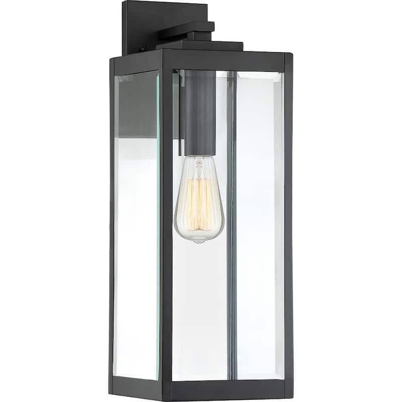 Lámpara de pared exterior Quoizel Westover de 1 luz en negro tierra - WVR8407EK