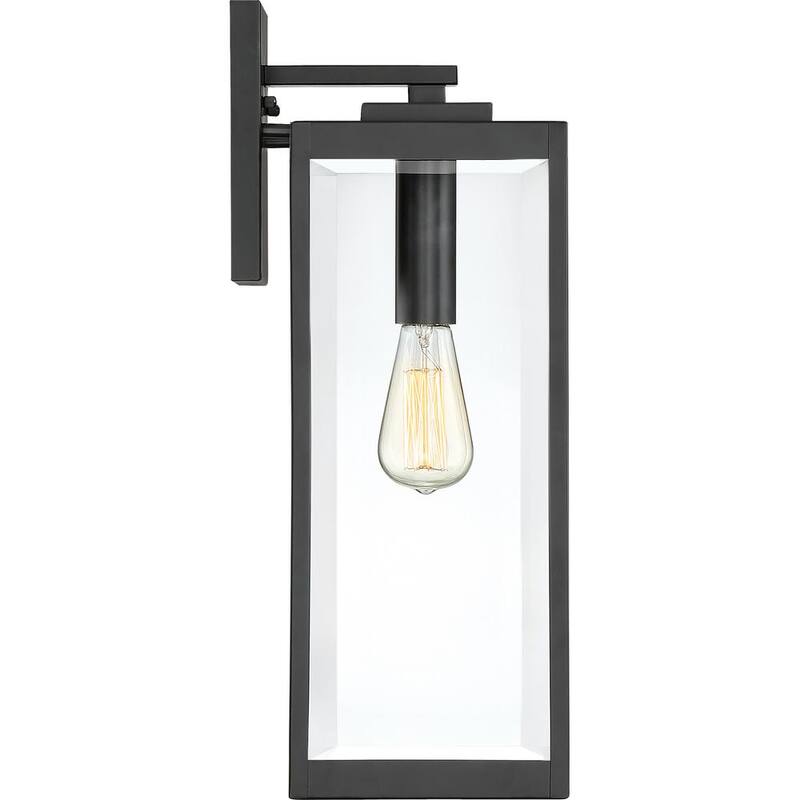 Lámpara de pared exterior Quoizel Westover de 1 luz en negro tierra - WVR8407EK