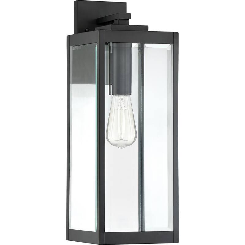 Lámpara de pared exterior Quoizel Westover de 1 luz en negro tierra - WVR8407EK