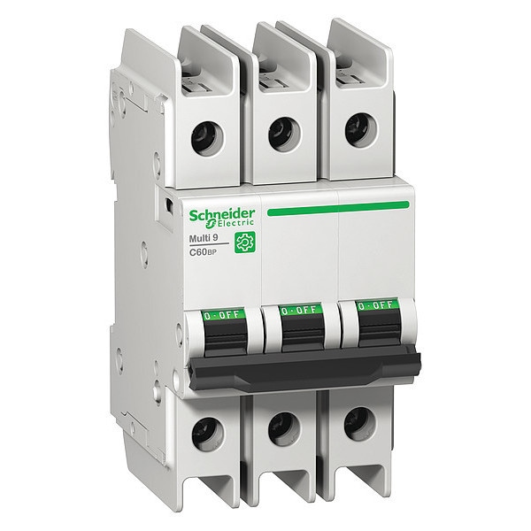 Schneider Electric IEC Miniature Circuit Breaker, C60BP Series, 50A, 3 Pole, 240/415/440V AC, 10kA at 240V AC, C Curve - M9F42350