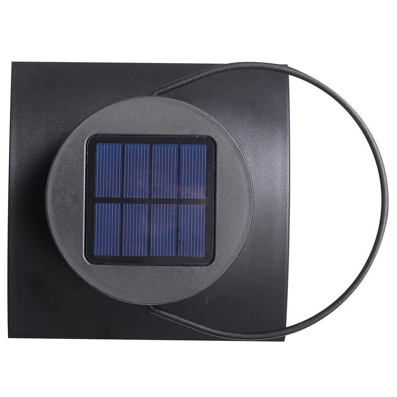 Linterna solar exterior integrada LED Hampton Bay Black de anochecer a amanecer - 92449