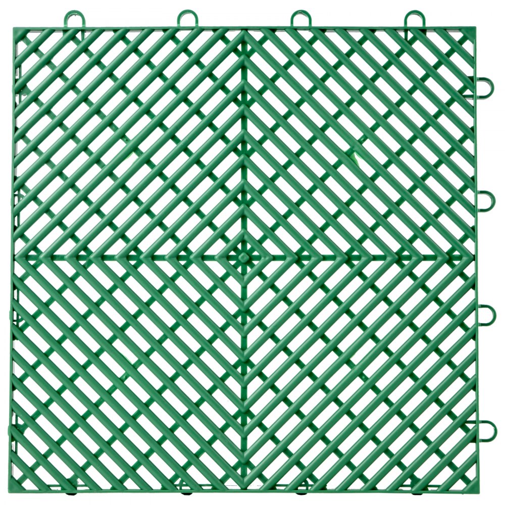 VEVOR Tiles Interlocking 55 PCS Green, Drainage Tiles 12x12x0.5 Inches, Deck Tiles Outdoor Floor Tiles, Outdoor Interlocking Tiles, Deck Flooring for Pool Shower Bathroom Deck Patio Garage - DJHZX55PGN0000001V0