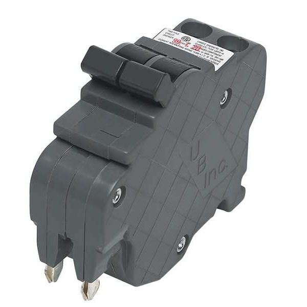 Federal Pacific Miniature Circuit Breaker, UBIF Series, 20A, 2 Pole, 120/240V AC, 10kA at 120/240V AC - UBIF0220N