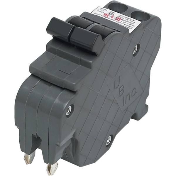 Federal Pacific Miniature Circuit Breaker, UBIF Series, 20A, 2 Pole, 120/240V AC, 10kA at 120/240V AC - UBIF0220N