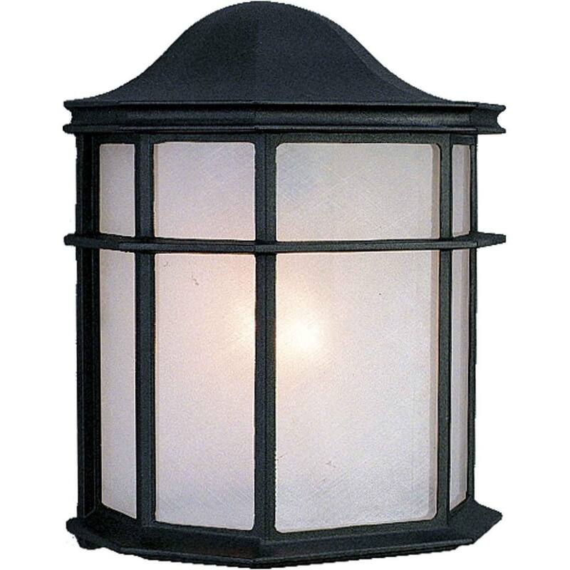 Luz de Coach Exterior con Cableado Duro y Lente Acrílica Blanca para Volumen de Iluminación Negra - V8879-5