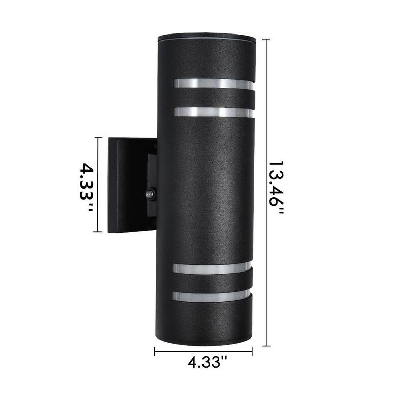 Linterna de pared exterior Kohls de 2 luces en negro mate con sensor de luz - 81010000032778