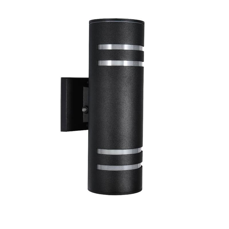 Linterna de pared exterior Kohls de 2 luces en negro mate con sensor de luz - 81010000032778