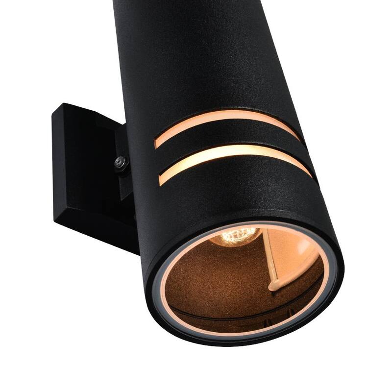 Linterna de pared exterior Kohls de 2 luces en negro mate con sensor de luz - 81010000032778