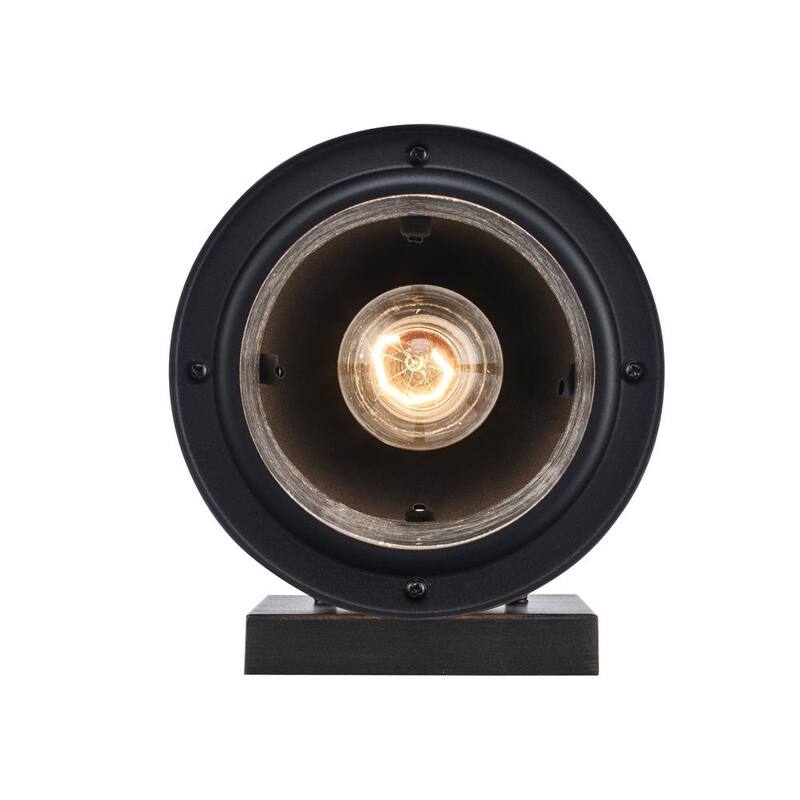 Lámpara de pared exterior con luz de un foco, de 11 in, para exteriores Bel Air Lighting Avalon con vidrio claro craquelado - 40380 RT