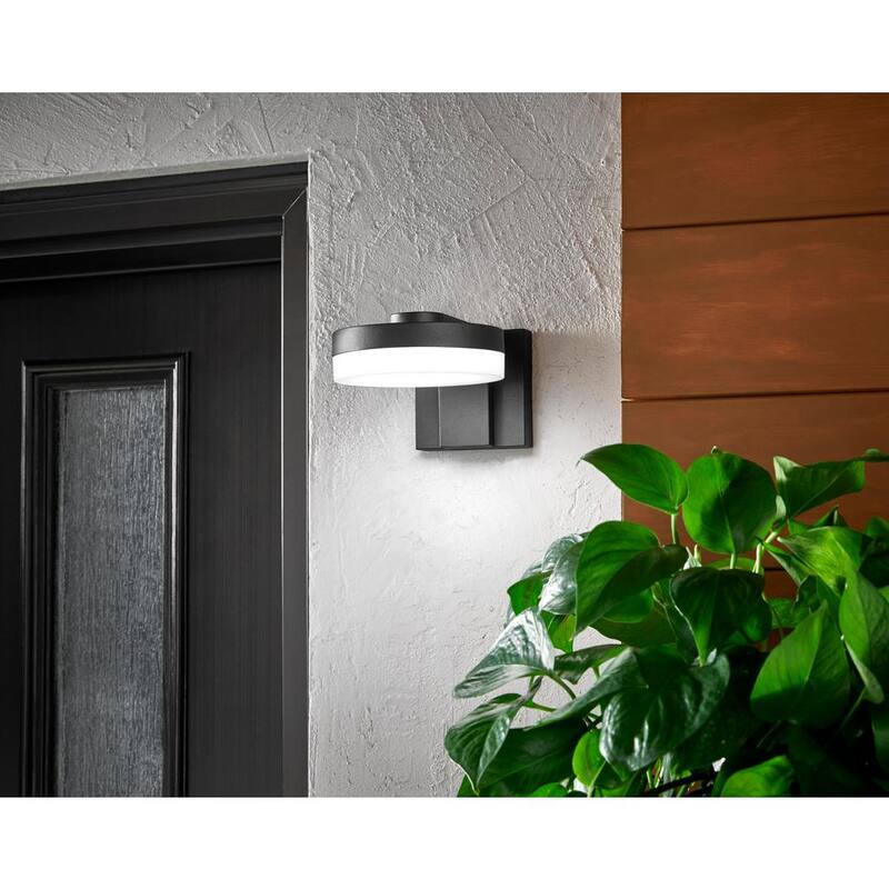 Colección de Decoración para el Hogar Stanton 4.38 in. 1-Light Negro Linterna de Pared para Exteriores LED - 23761