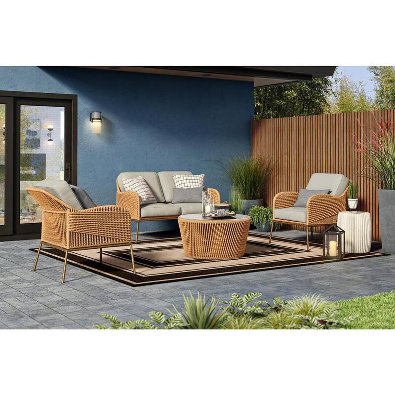 Colección de decoradores para el hogar 11.5 in. Majestic 11.5 in. Luminaria de pared exterior integrada con luz LED negra de voltaje de línea - HB7064-306
