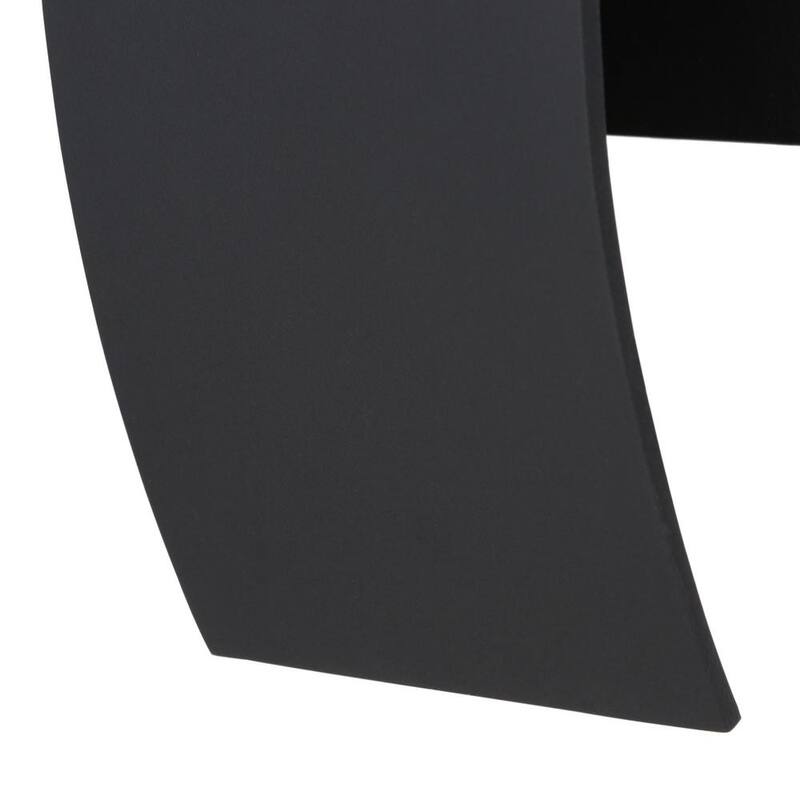 Colección de decoradores de hogar Gardi 11.75 in. 1-Luz Linterna de Pared Linterna de Pared de Exterior Integrada LED en Negro Arena con Vidrio Grabado - 23720