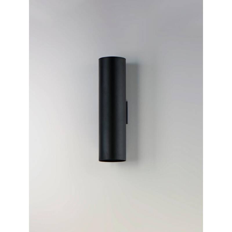 Luz máxima luminosa aplique de pared exterior con cableado duro de 2 luces de 22 pulgadas de alto color negro - 26105