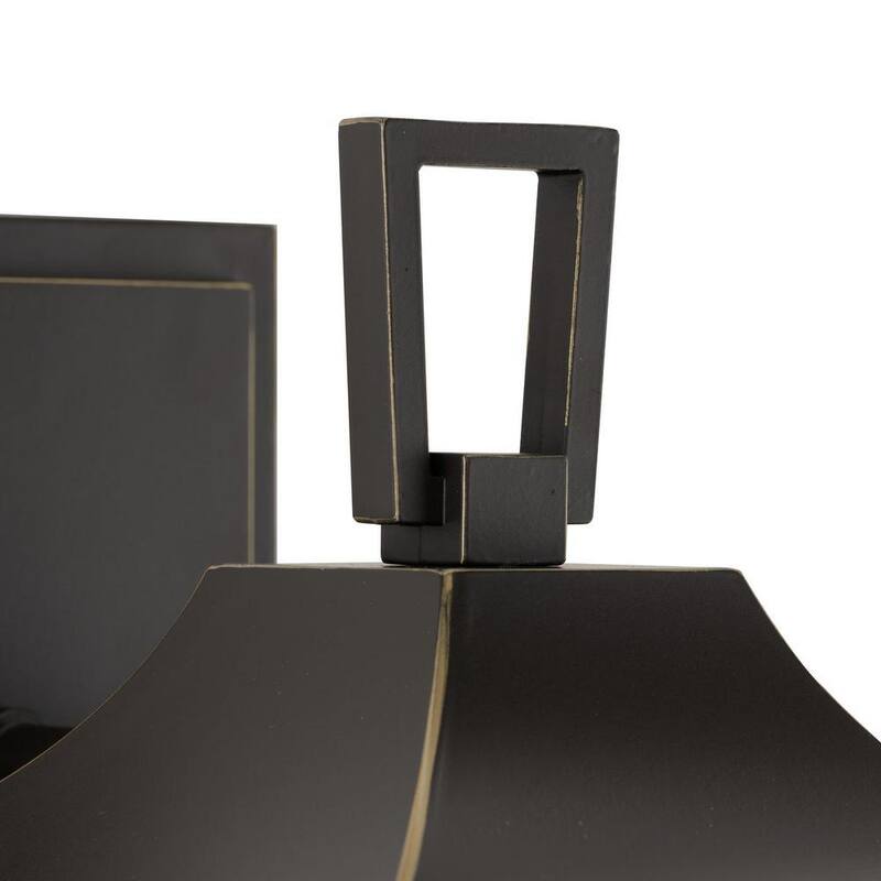 Iluminación de progreso Padgett 1 luz Bronce antiguo Aplique de pared de exterior con conexión dura y pantalla de vidrio transparente semilla - P560308-020.