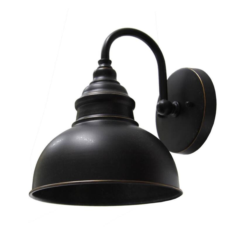 Luz de pared barn de un solo foco en bronce frotado con aceite para exteriores - EL2935SIORB