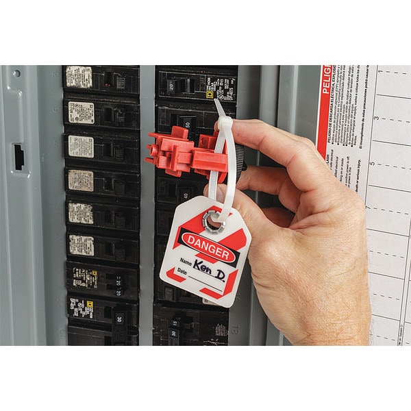 Brady Circuit Breaker Lockout Rail, 120/277V AC, 2, 3 Poles - 148702