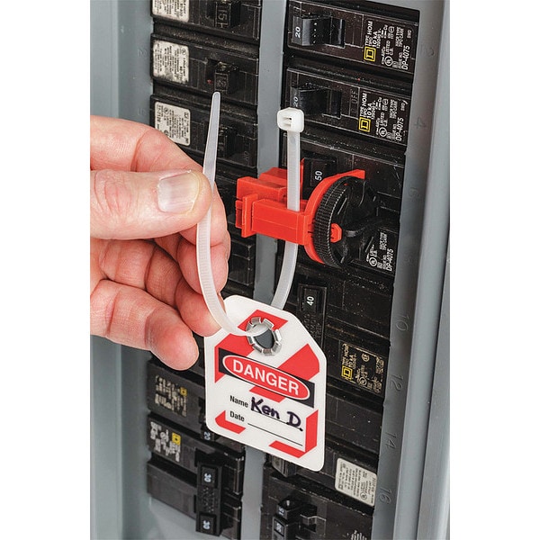 Brady Circuit Breaker Lockout Rail, 120/277V AC, 2, 3 Poles - 148702