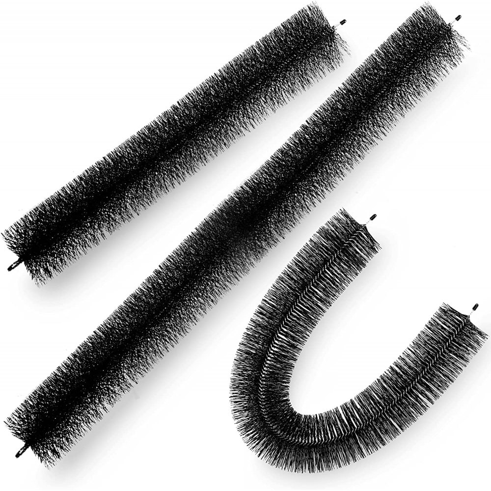 VEVOR Gutter Guard Brush with 30 FT Length Bristle, 4.33"(Dia) Gutter Brush Leaf Guard Fit for 5 Inches Gutter, Galvanized Steel Wire Gutter Brush, No Tools, DIY Gutter Leaf Guard for Keep Out Debris - TGMS5X30WDIPO2L68V0