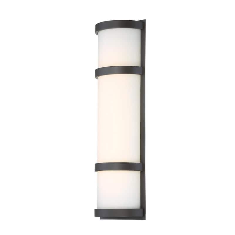 WAC Lighting Latitude 20 pulgadas Bronce LED Integrado Aplique de Pared Exterior, 3000K - WS-W52620-BZ