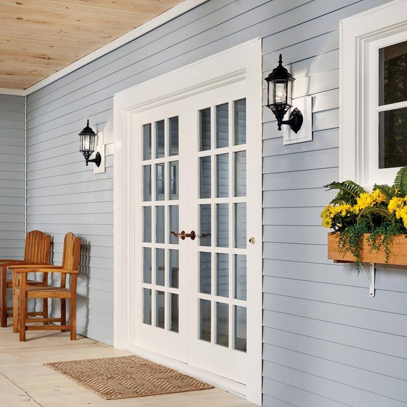 KICHLER Chesapeake 17 pulgadas 1 luz Farol de Pared Exterior Cableado Duro Negro con No Incluye Bombillas (Paquete de 1) - 49255BK