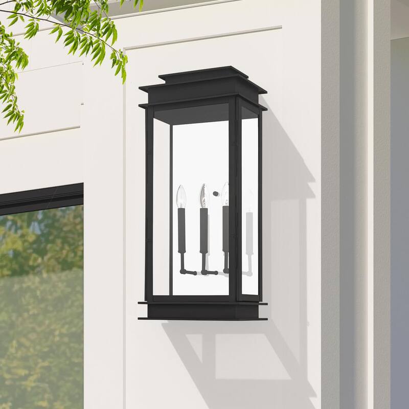 AVIANCE LIGHTING Luz Stickland 28.5 in. 3-Luz Negro Exterior Farol de Pared Alámbrico con No Incluye Focos - HD48386