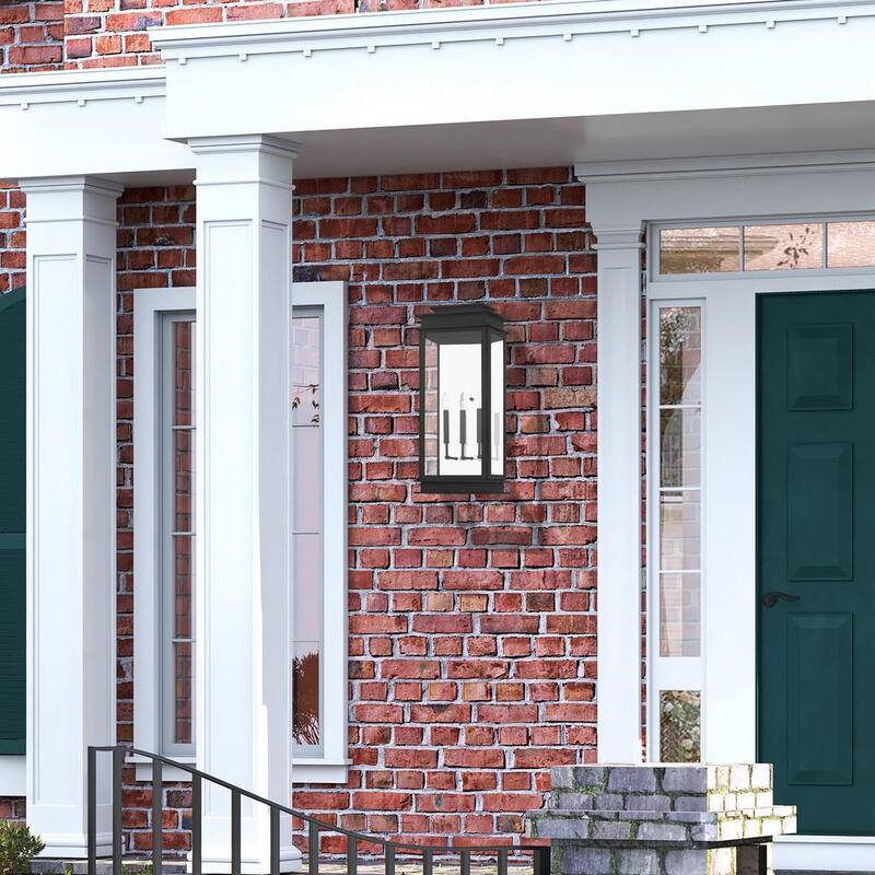AVIANCE LIGHTING Luz Stickland 28.5 in. 3-Luz Negro Exterior Farol de Pared Alámbrico con No Incluye Focos - HD48386