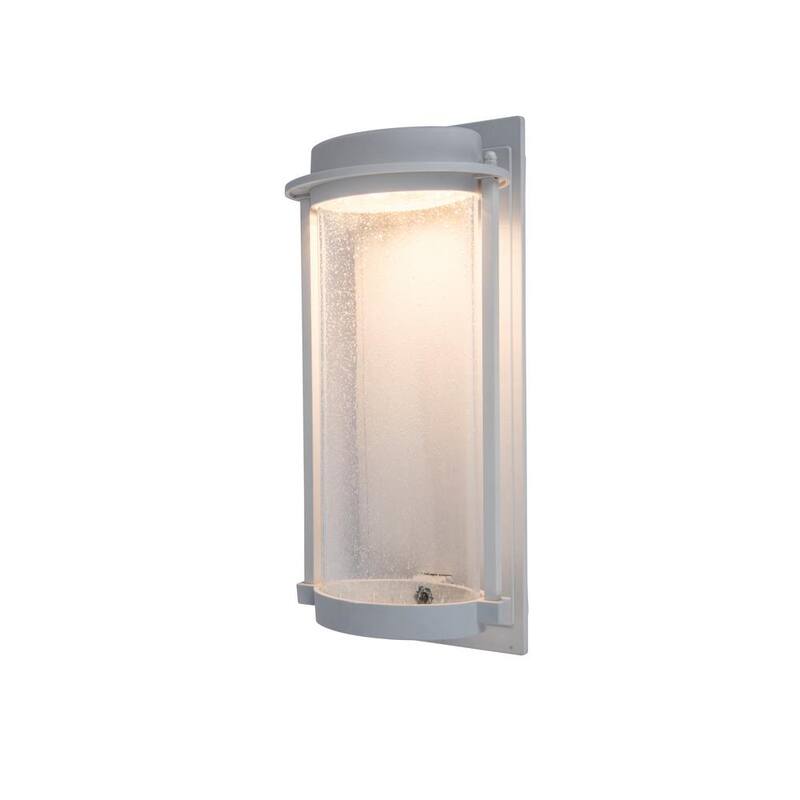 LUTEC Linterna de Pared Sconce Integrada para Exteriores con LED Integrado en Blanco Newport Costa - 5185903331